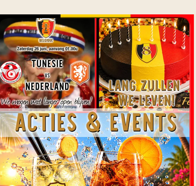 Acties en events bij Café Belgique